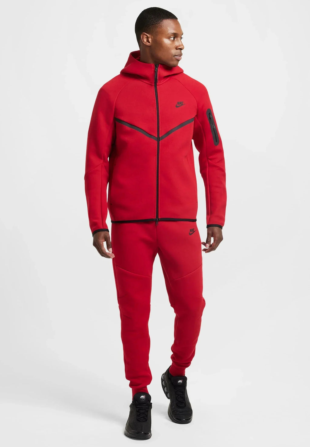 Nike Tech Fleece Rits Rood