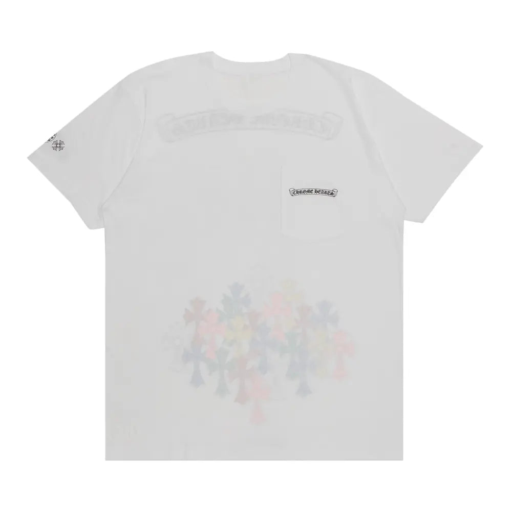 T-Shirt Chrome Heart Wit En Multicolor