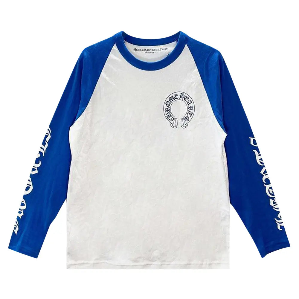 T-Shirt Manche Longue Chrome Heart Blauw