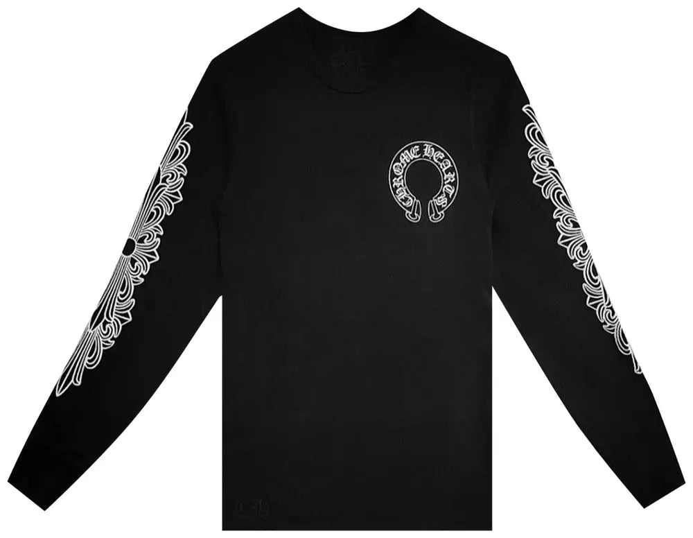 T-Shirt Manche Longue Chrome Heart Zwart