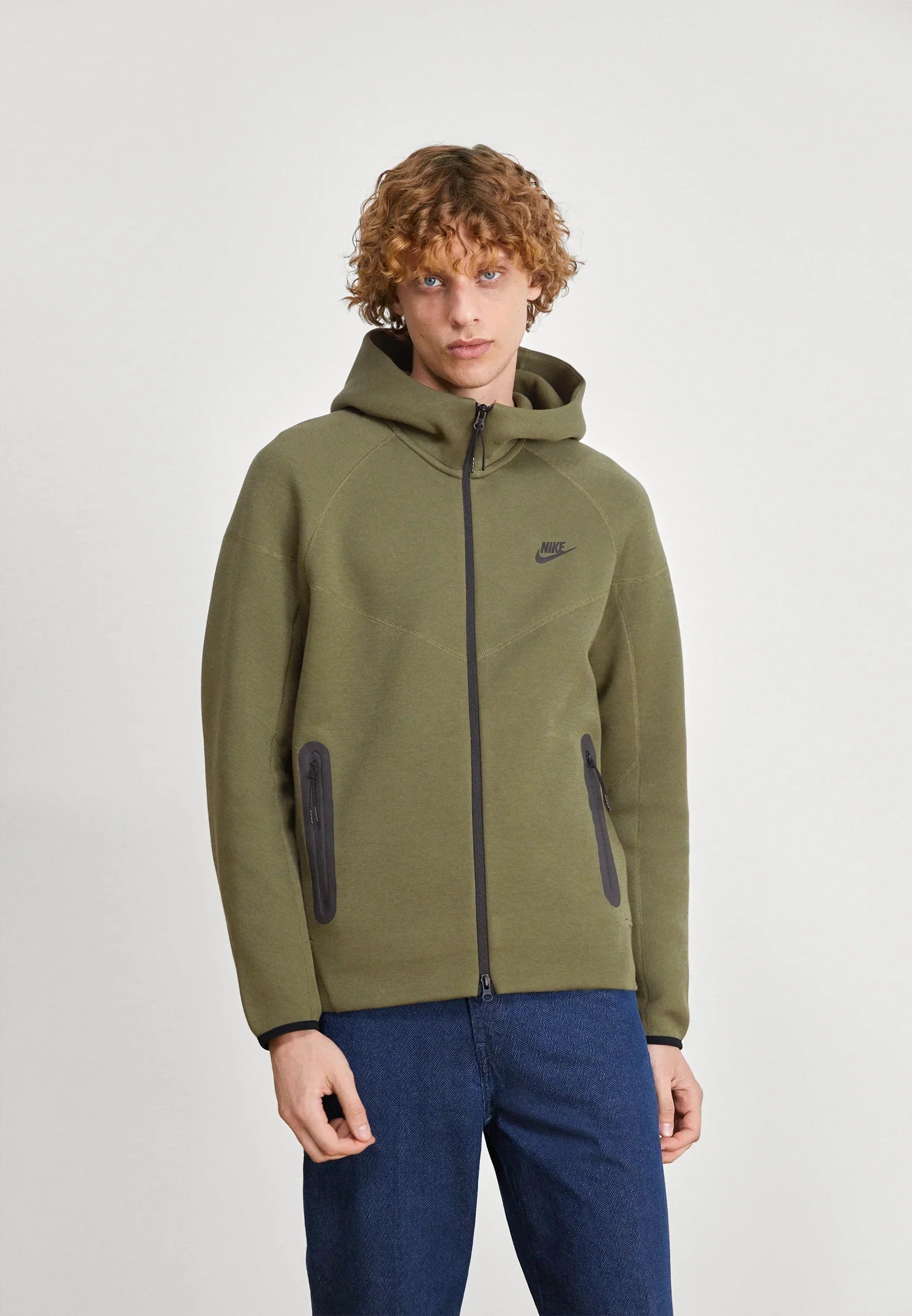 Nike Nouveau Tech Fleece Rits Groen Kaki