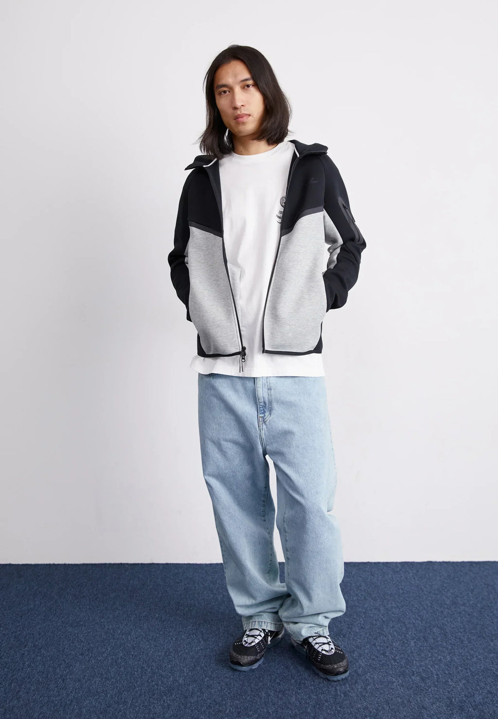 Nike Tech Fleece Rits Zwart En Grijs