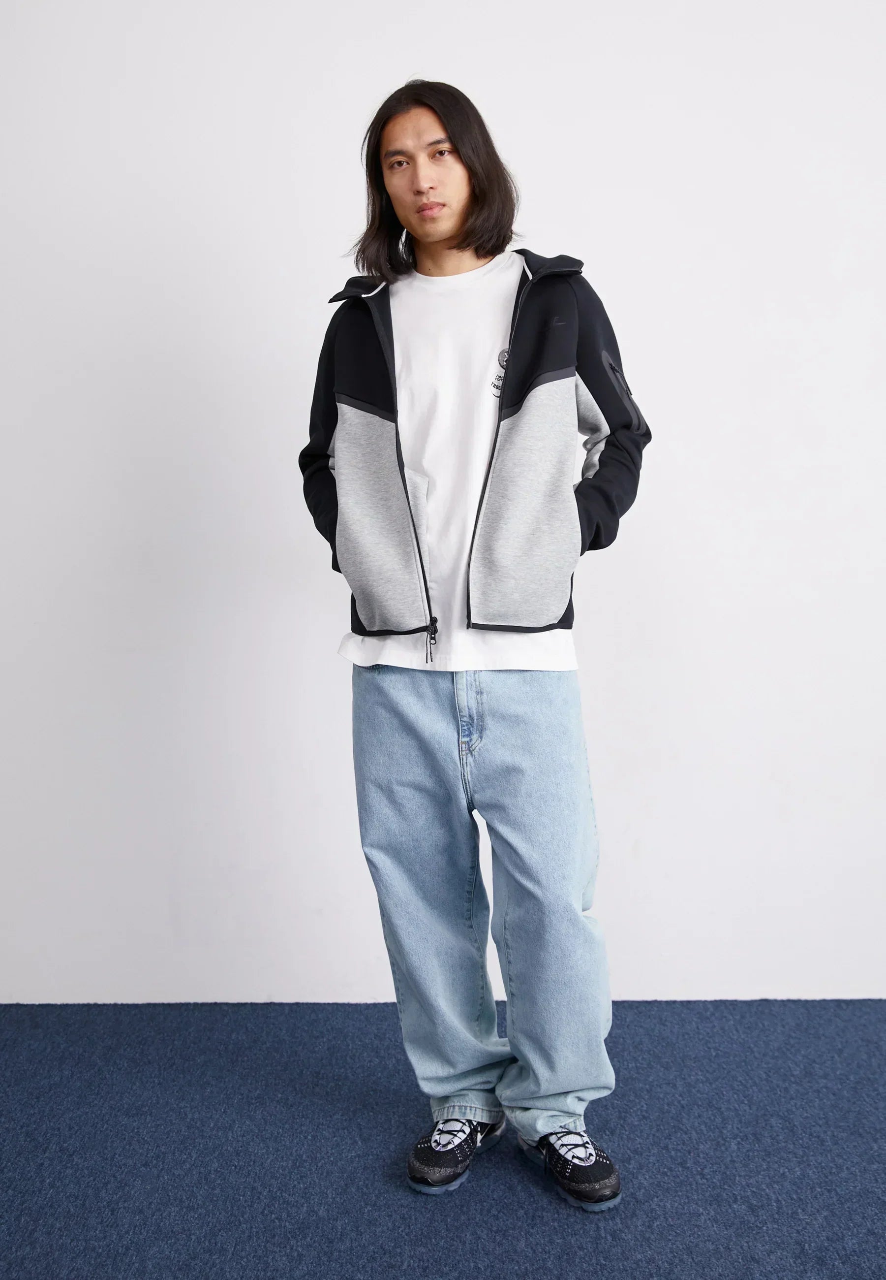Nike Tech Fleece Rits Zwart En Grijs