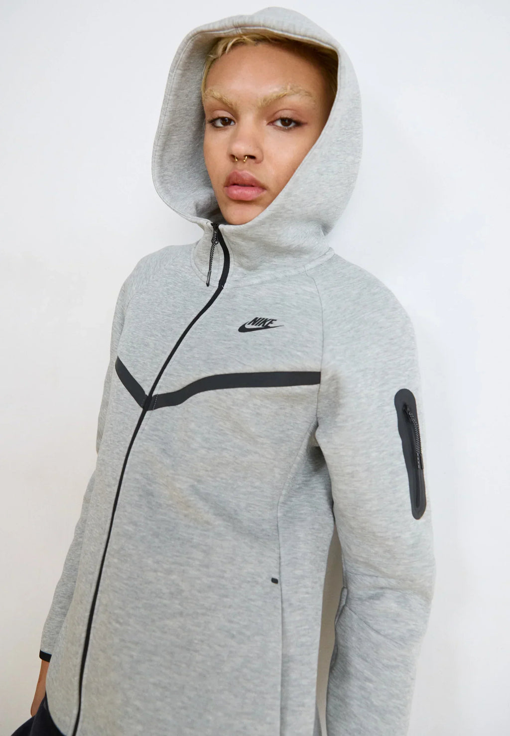 Nike Tech Fleece Rits Grijs