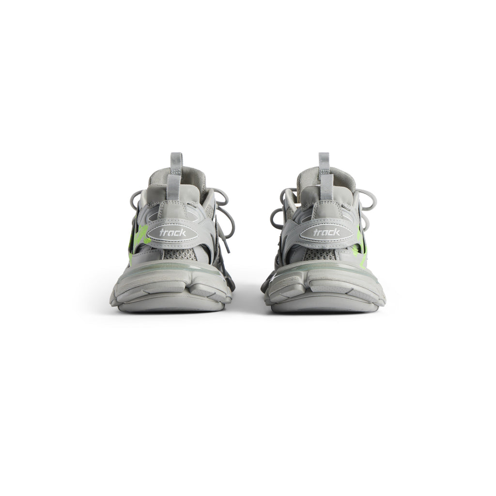 Balanciaga Track Grijs Met Logo Geel Fluo
