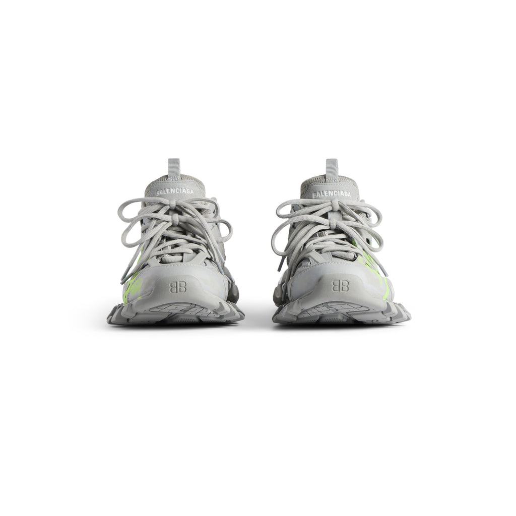 Balanciaga Track Grijs Met Logo Geel Fluo