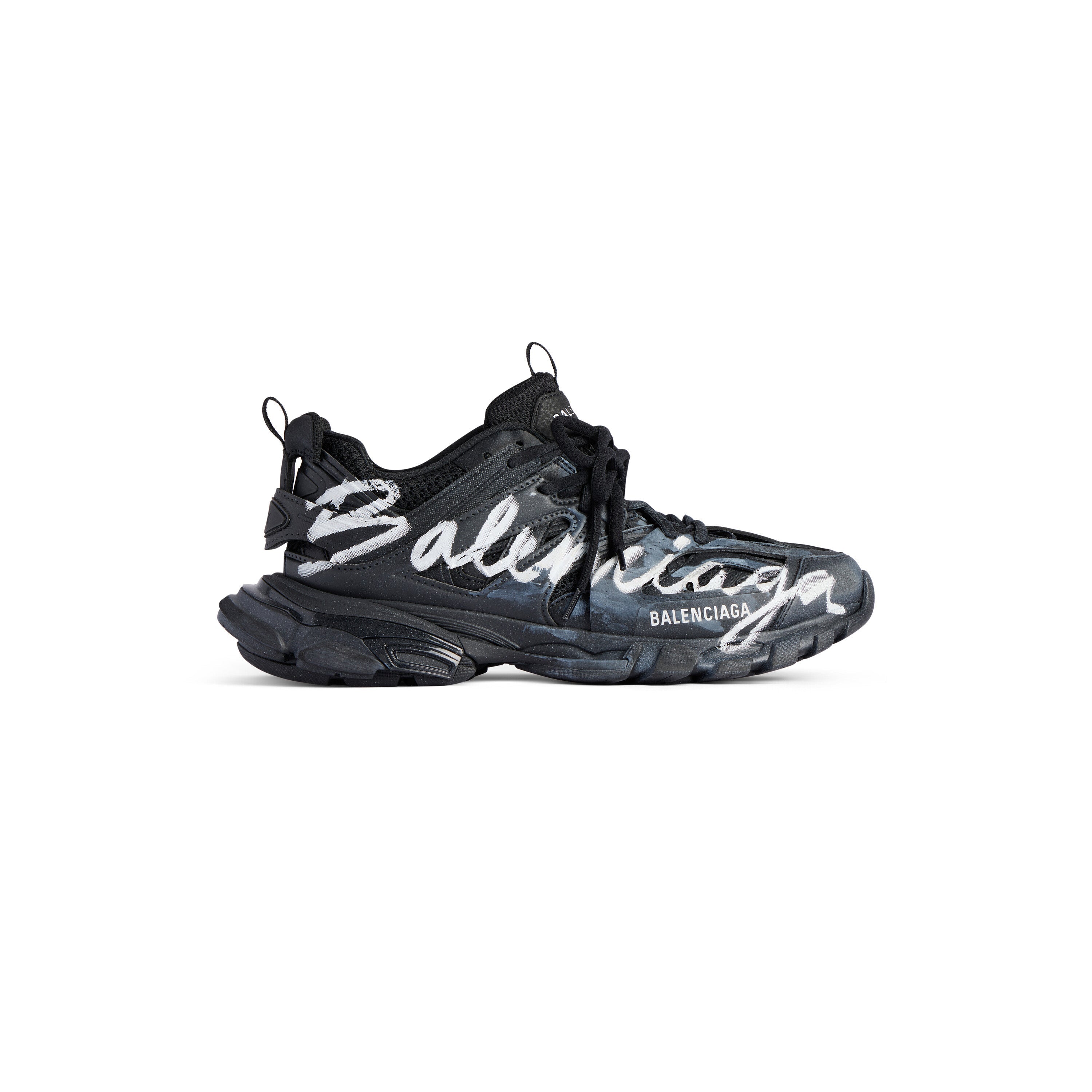 Balanciaga Track Zwart Met Logo Wit
