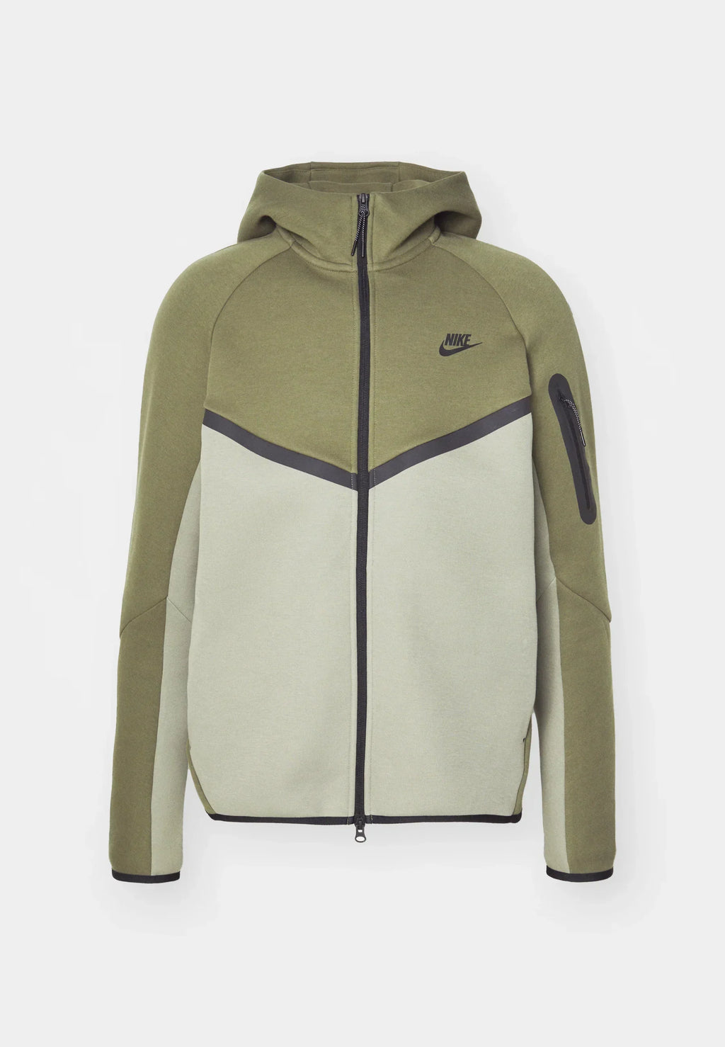 Nike Tech Fleece Rits Zwart En Groen