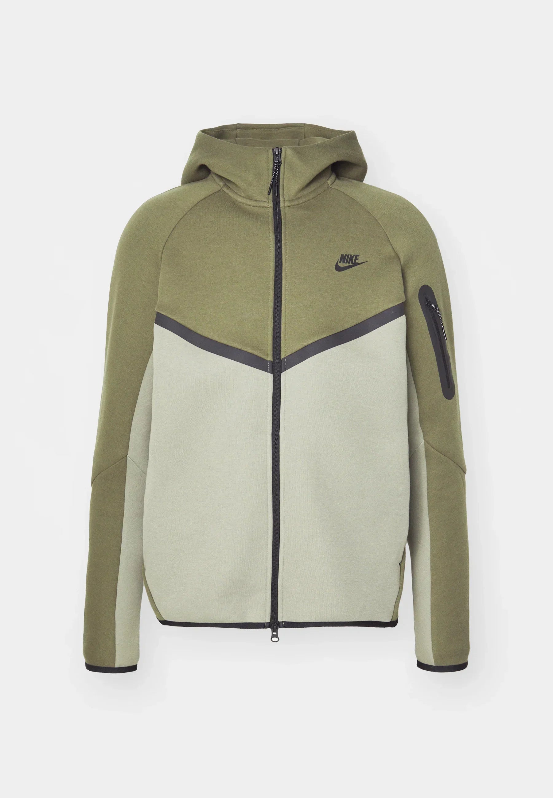 Nike Tech Fleece Rits Zwart En Groen