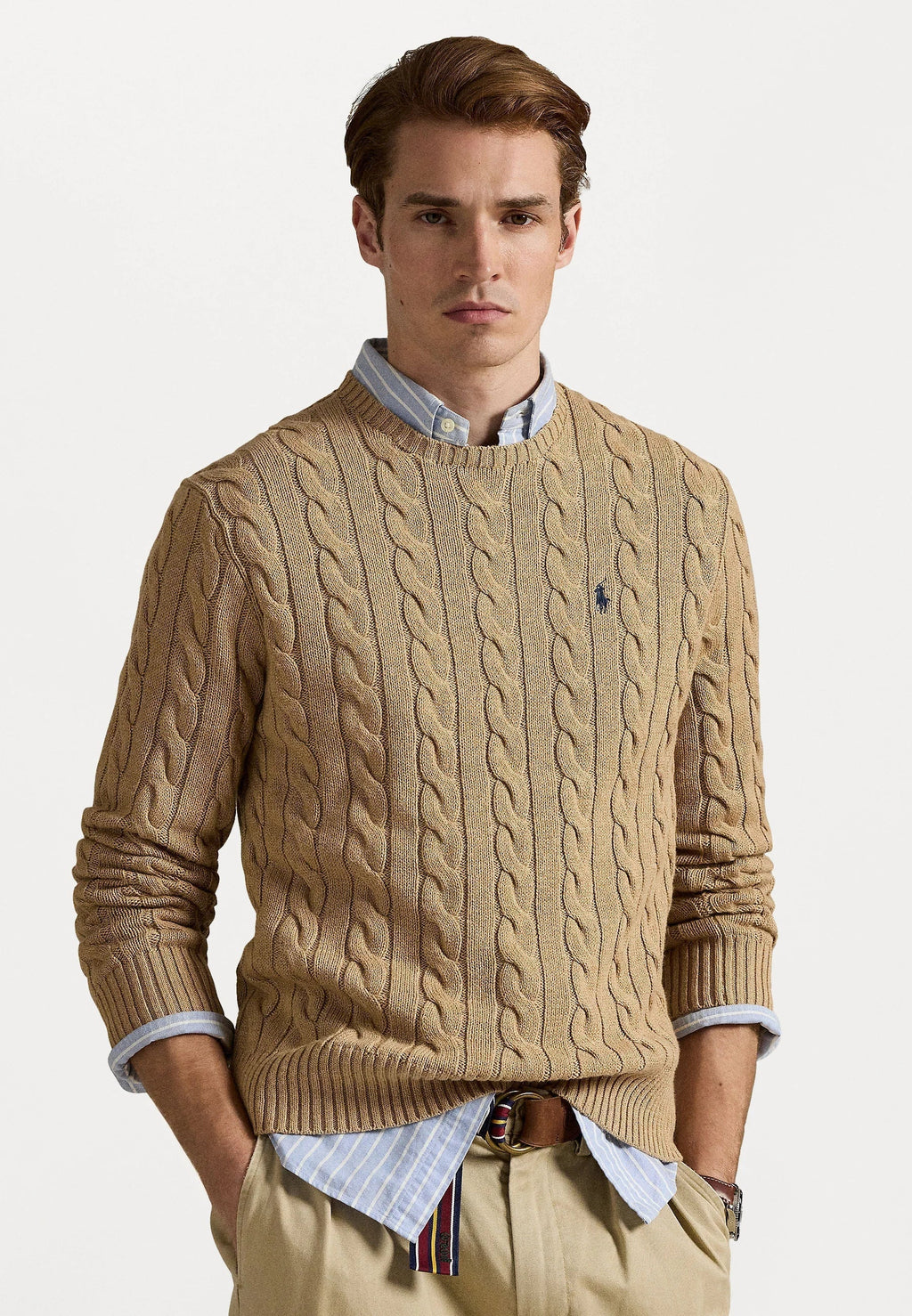 Trui Ralph Lauren In Wol Karamel