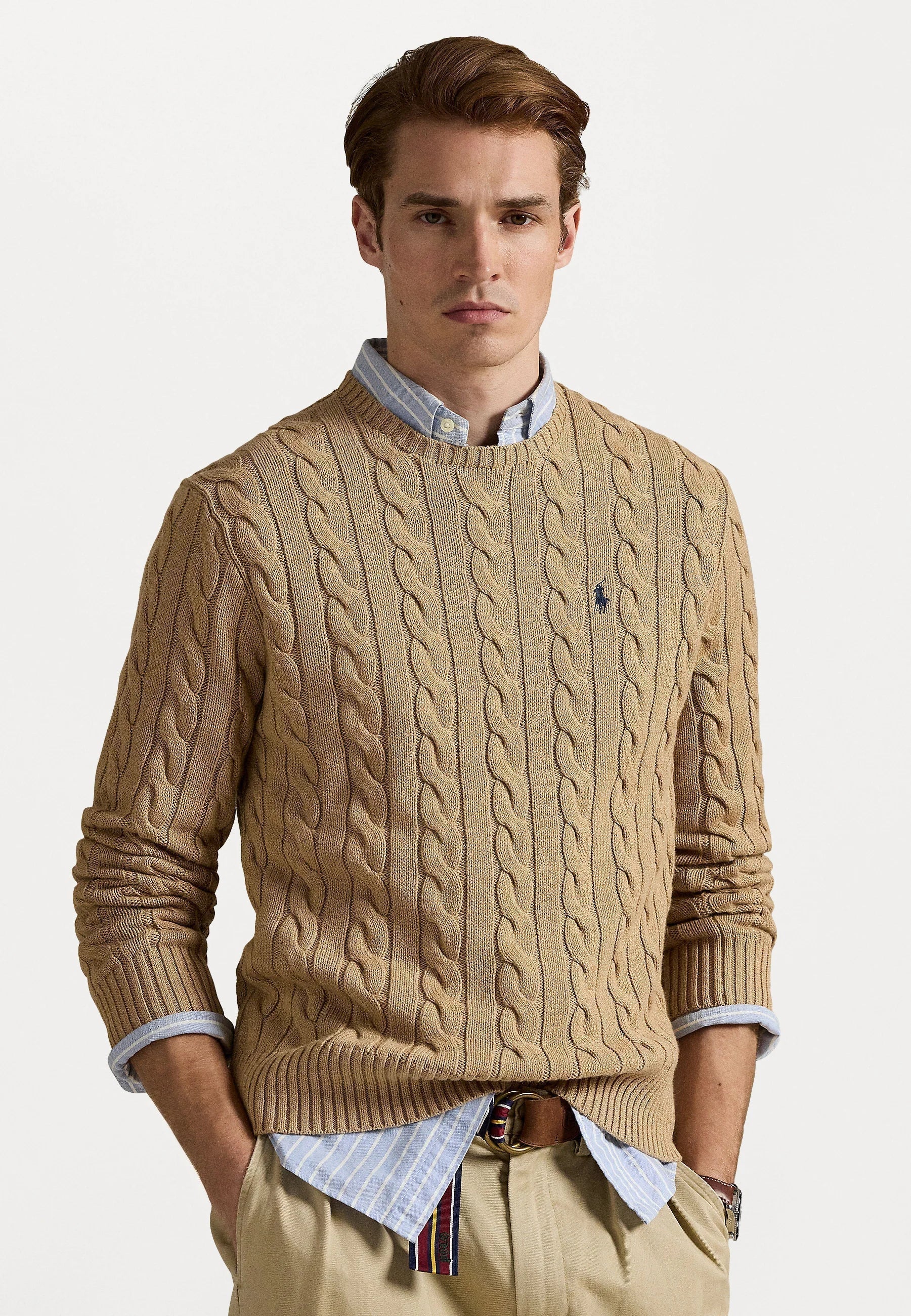 Trui Ralph Lauren In Wol Karamel