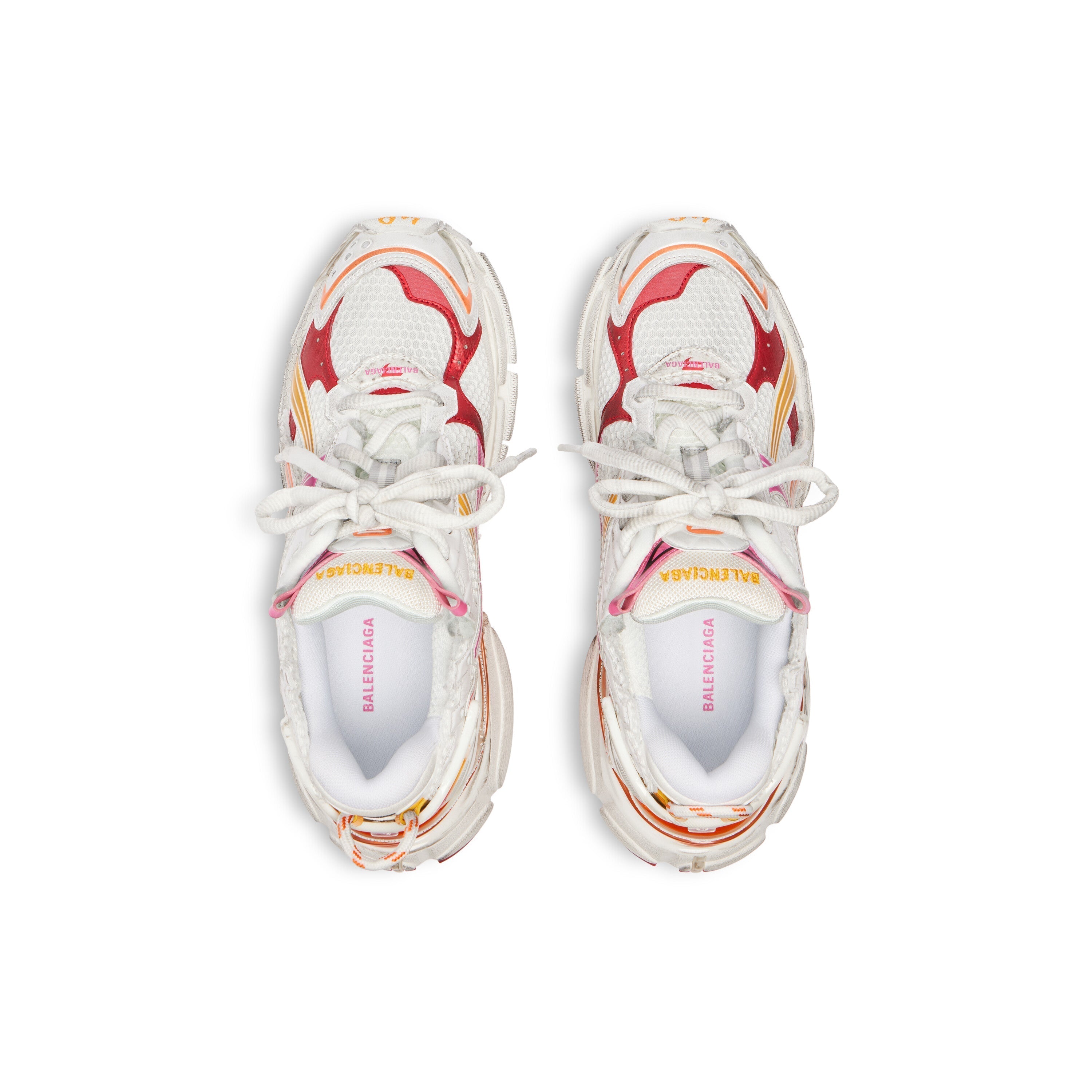 Balanciaga Runner Wit Oranje Roze En Rood