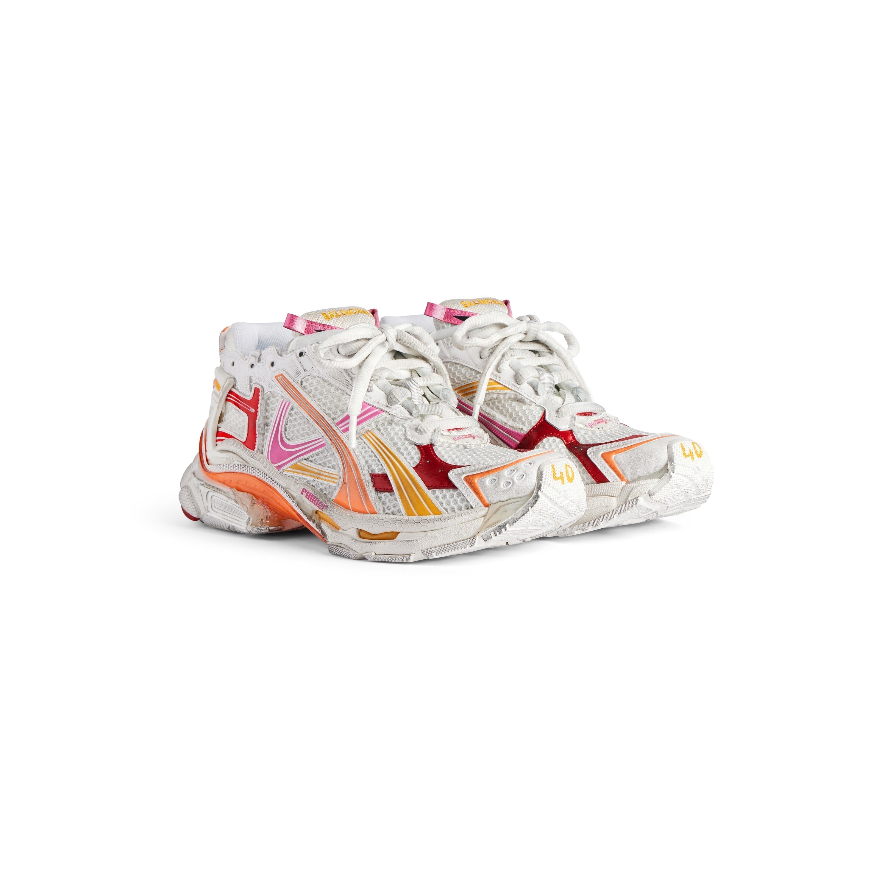 Balanciaga Runner Wit Oranje Roze En Rood