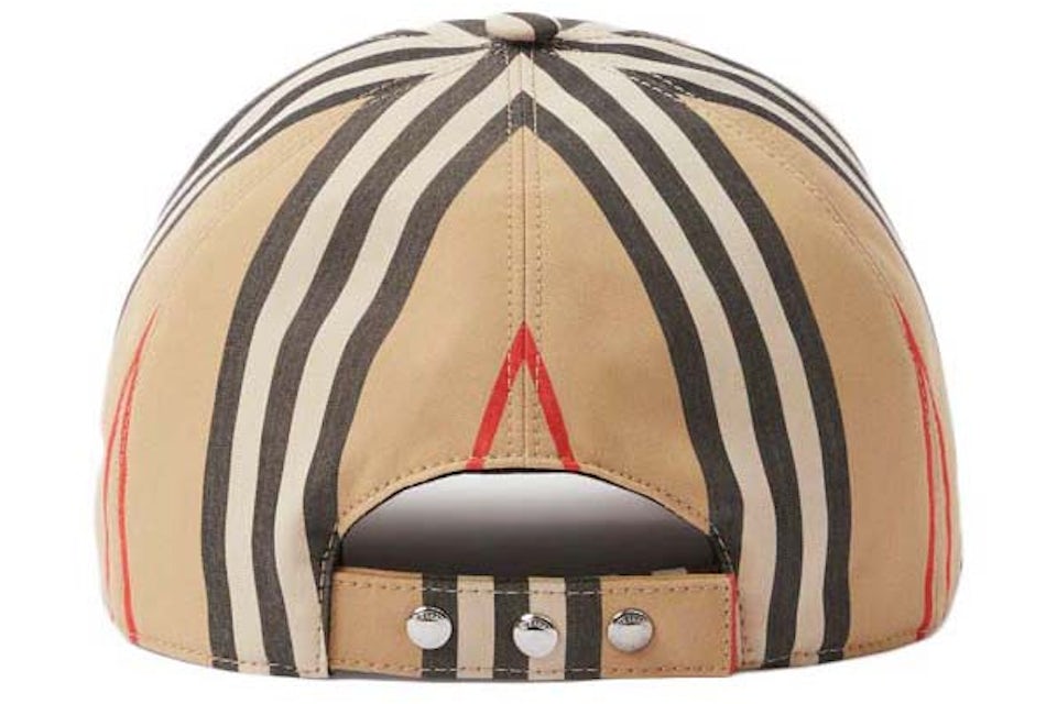 Pet van baseball katoen carreaux traditionnels monogramme beige