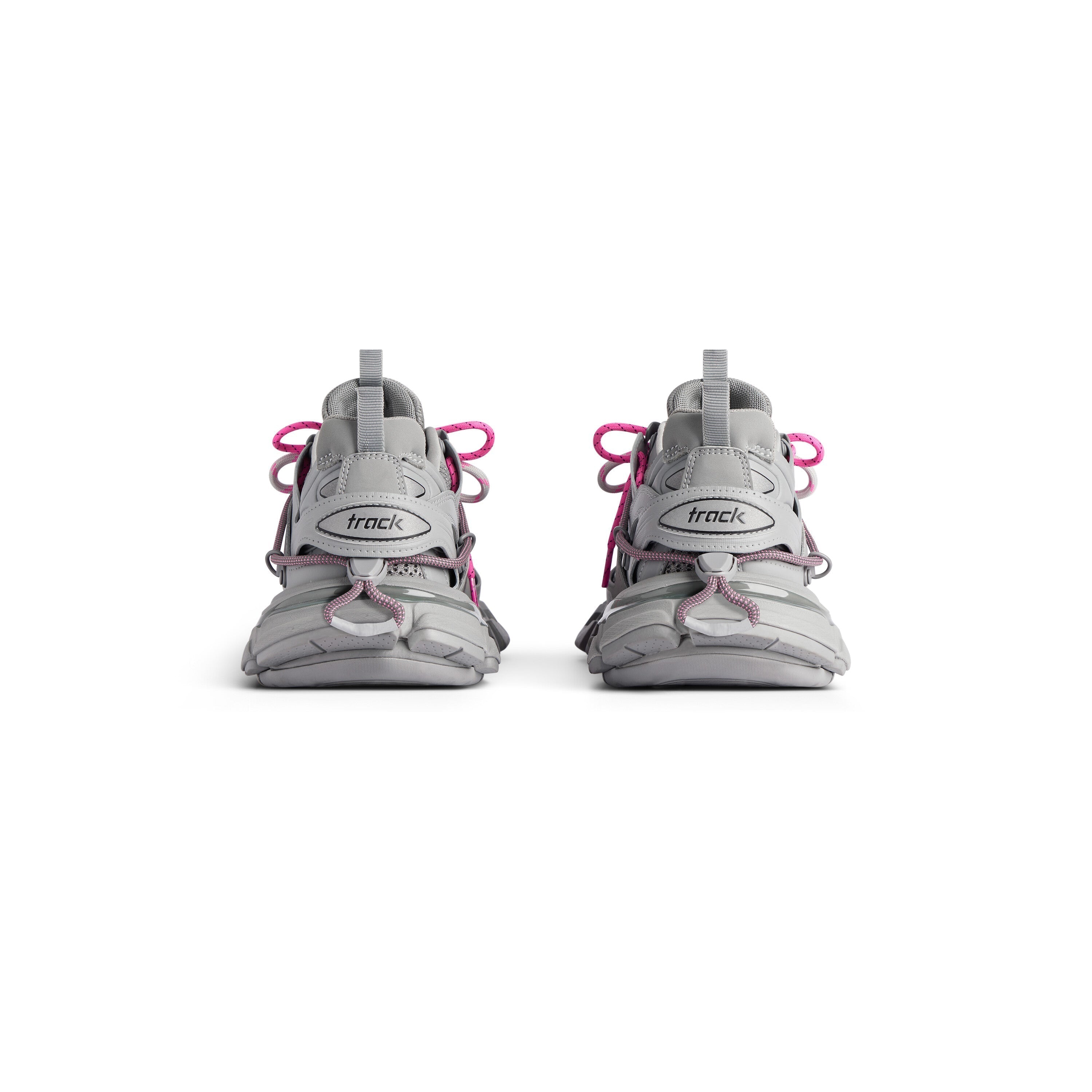 Balanciaga Track Grijs Met Veters Roze