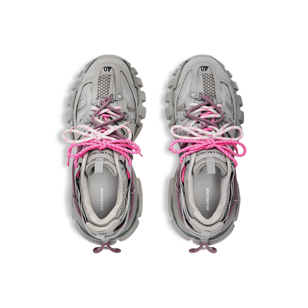 Balanciaga Track Grijs Met Veters Roze