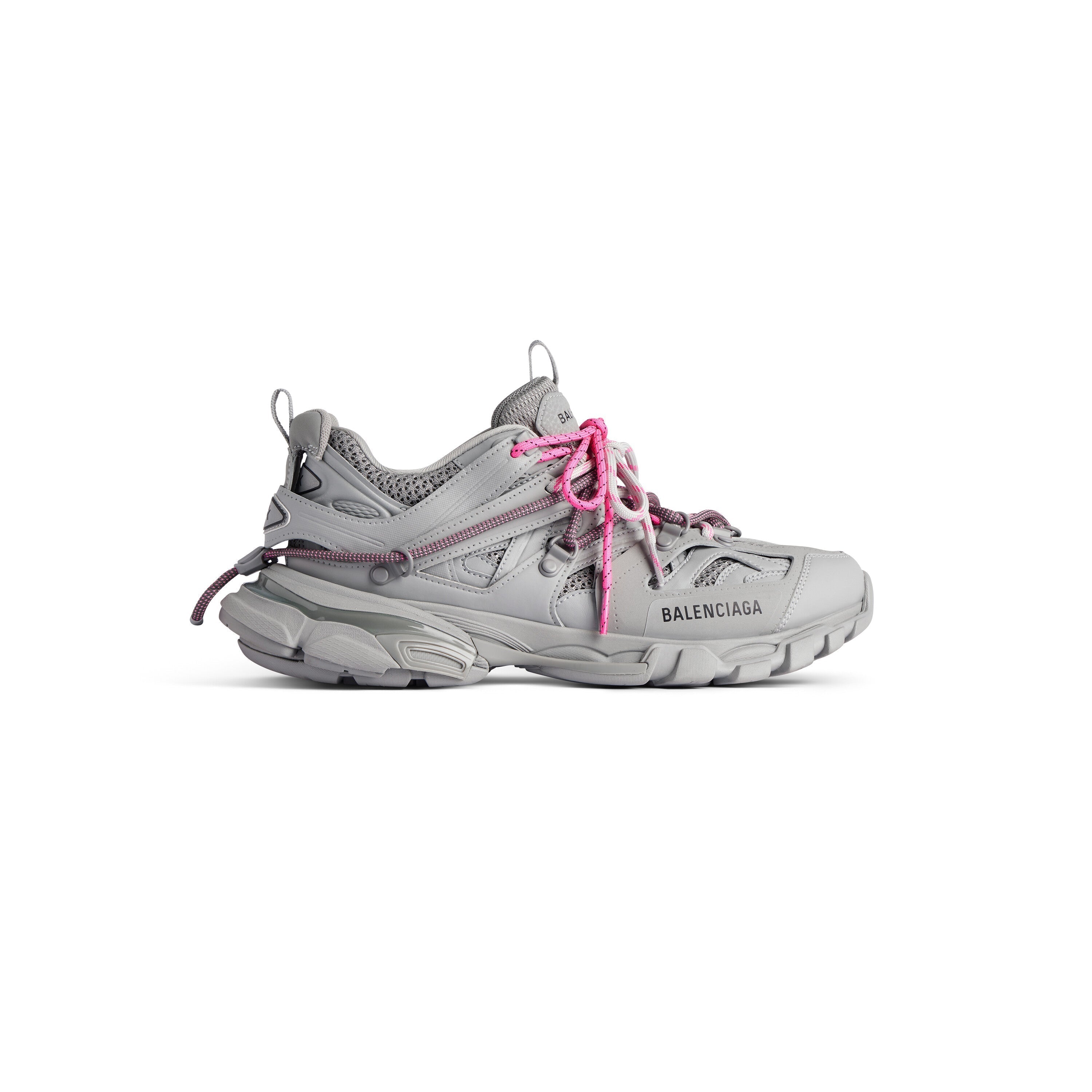 Balanciaga Track Grijs Met Veters Roze