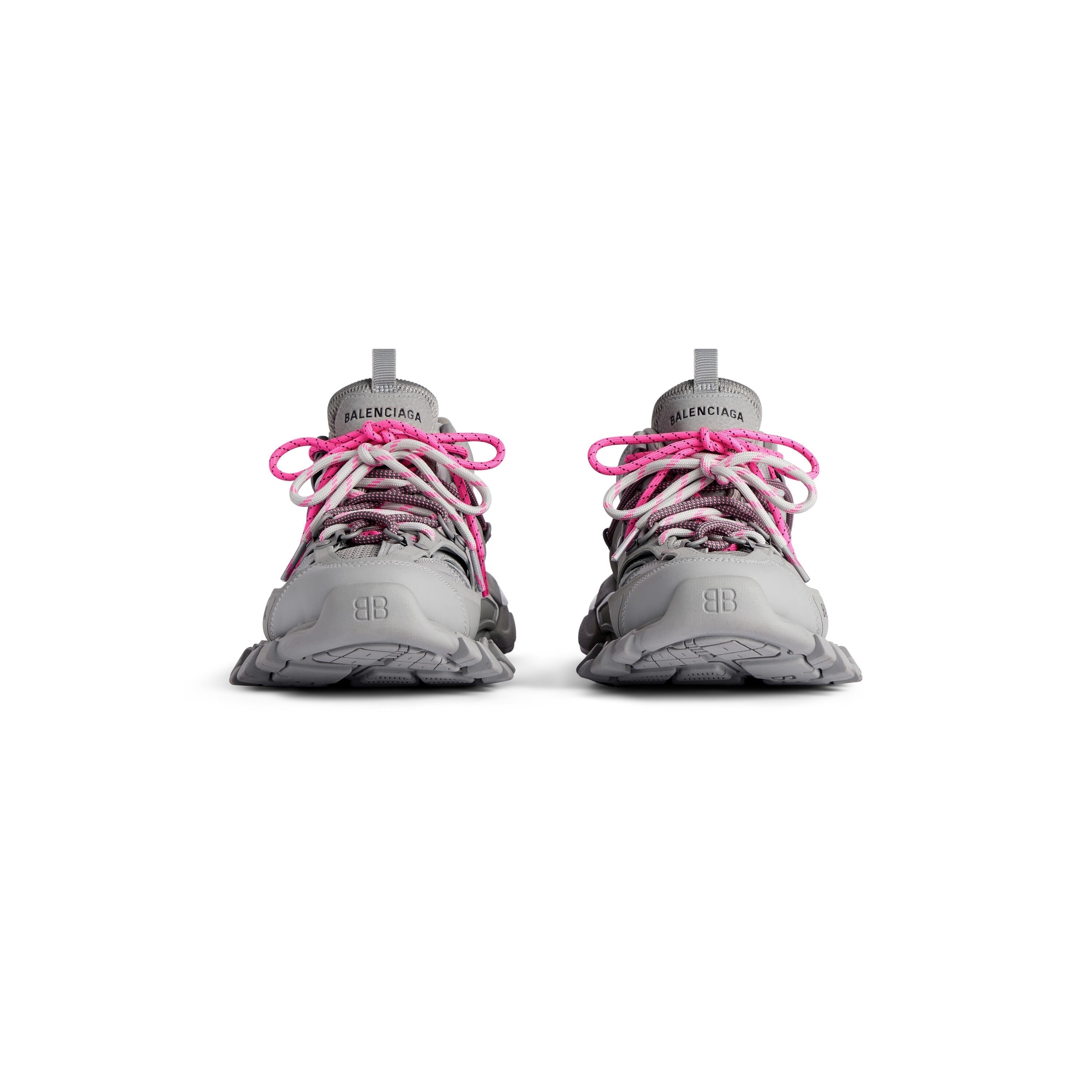 Balanciaga Track Grijs Met Veters Roze