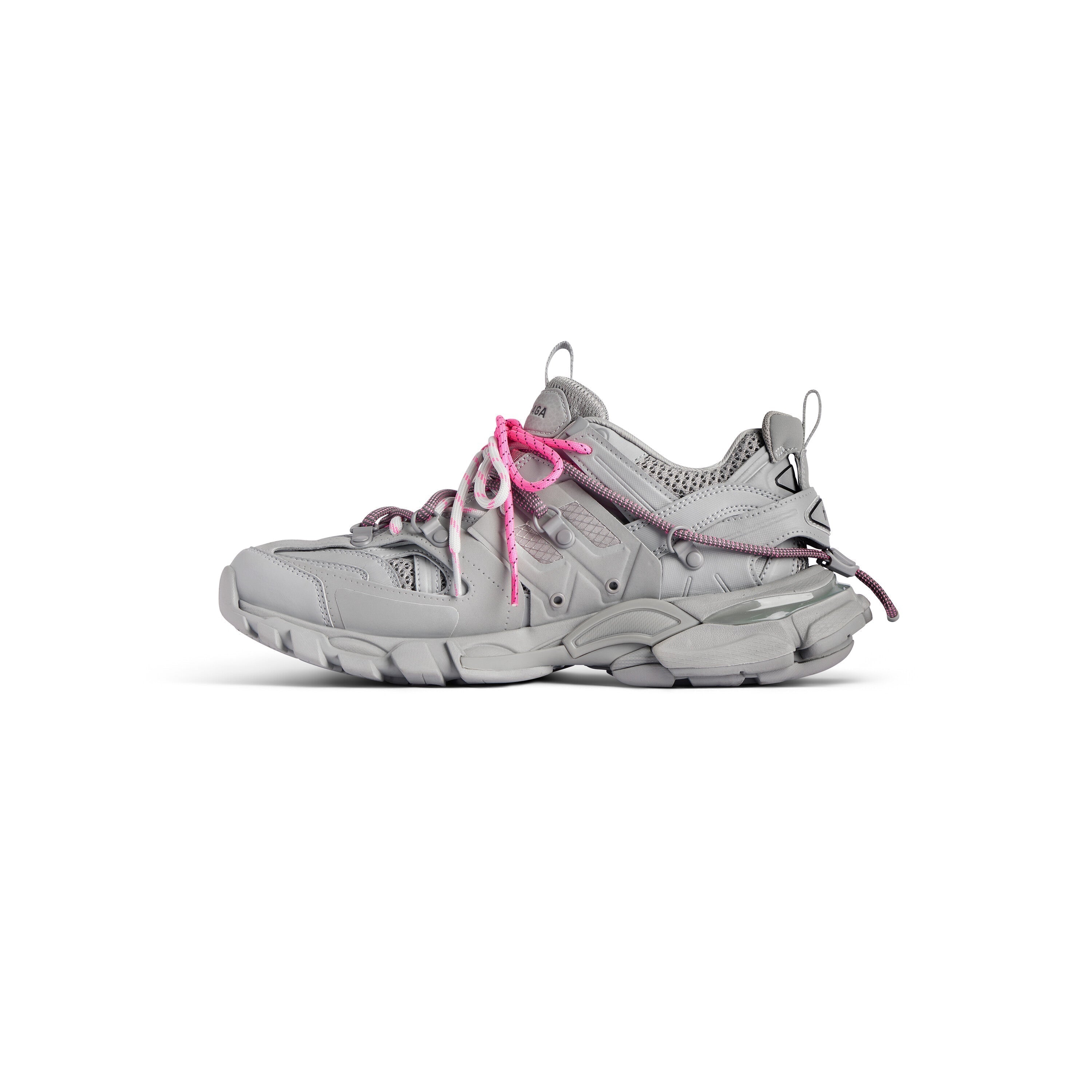 Balanciaga Track Grijs Met Veters Roze