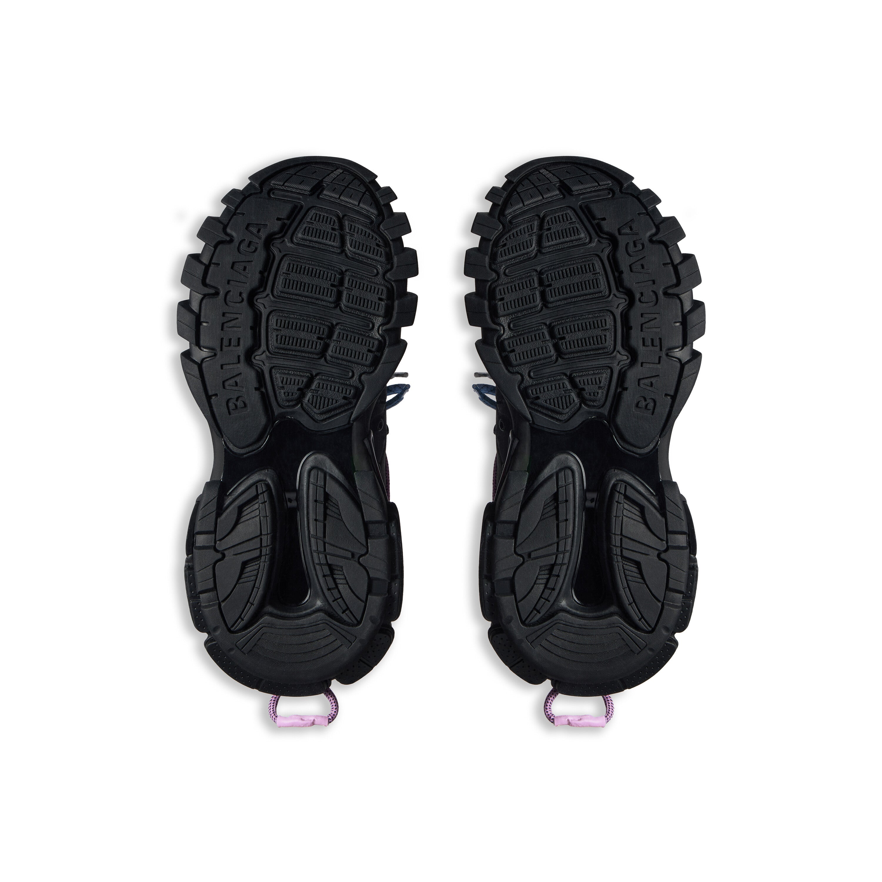 Balanciaga Track Zwart Met Veters Roze En Blauw
