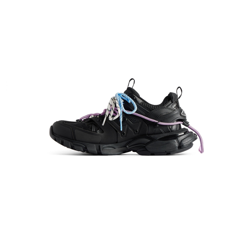 Balanciaga Track Zwart Met Veters Roze En Blauw