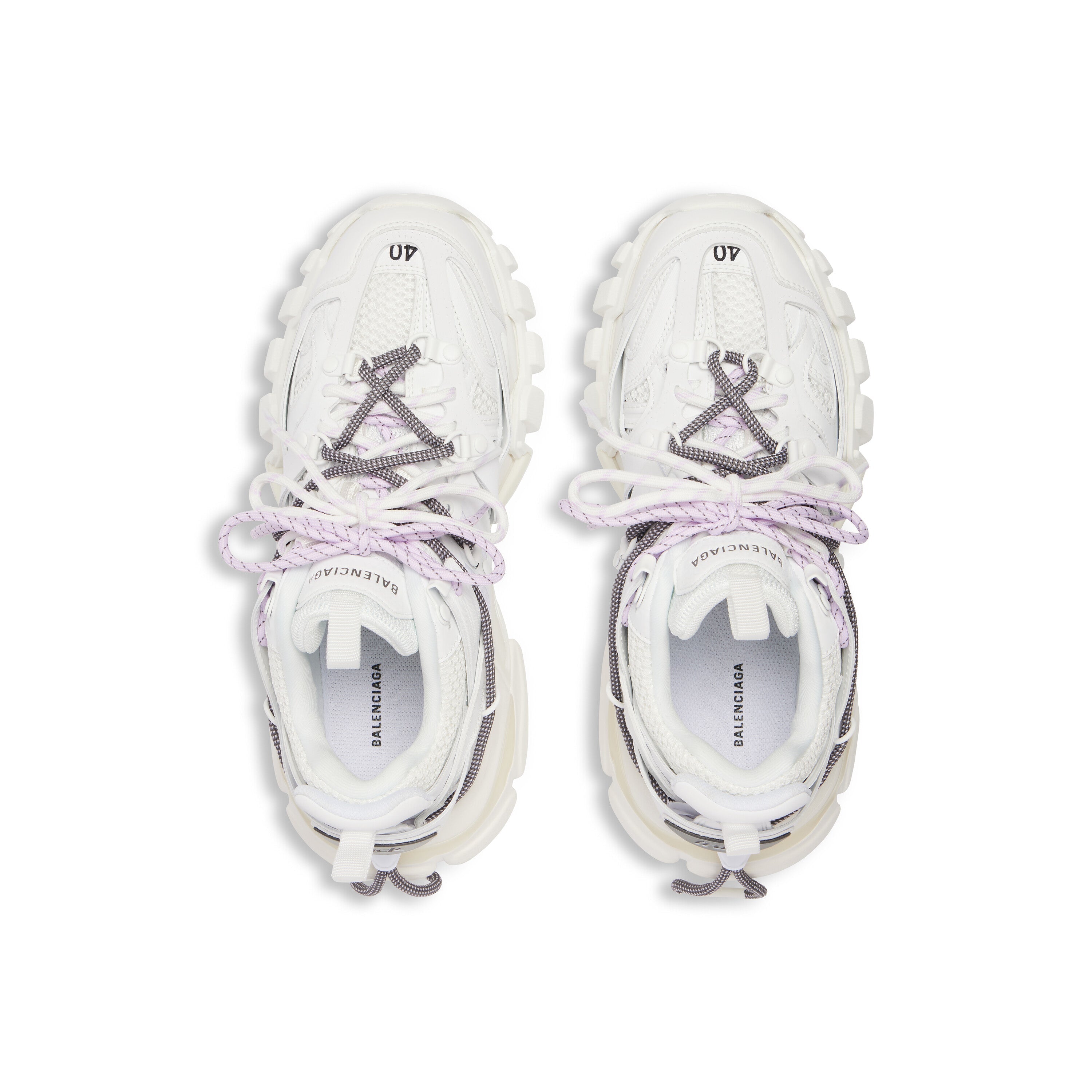 Balanciaga Track Wit Met Veters Wit en Lilas