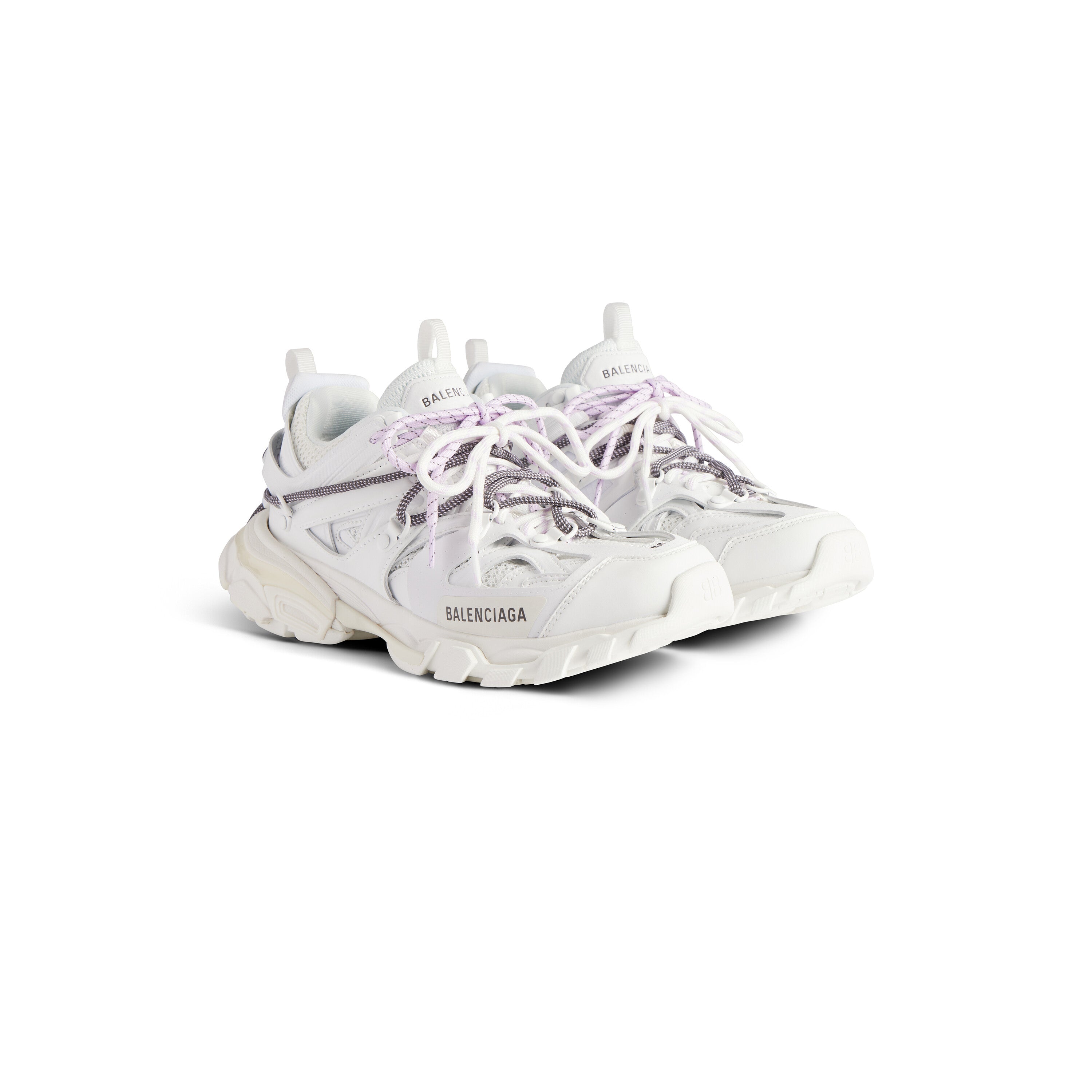 Balanciaga Track Wit Met Veters Wit en Lilas