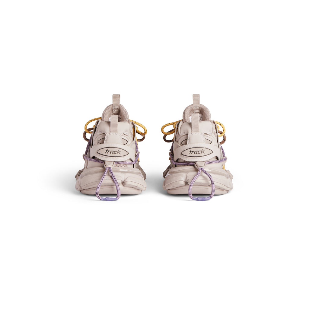 Balanciaga Track Taupe Met Veters Geel En Violette