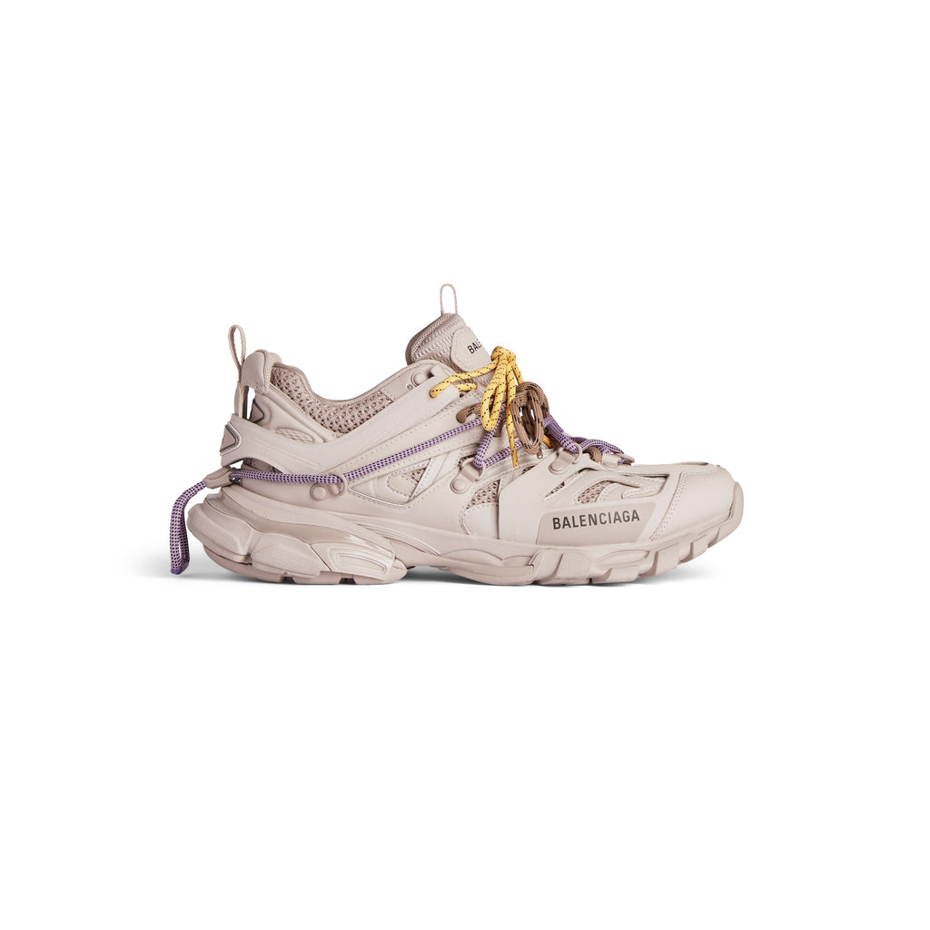 Balanciaga Track Taupe Met Veters Geel En Violette