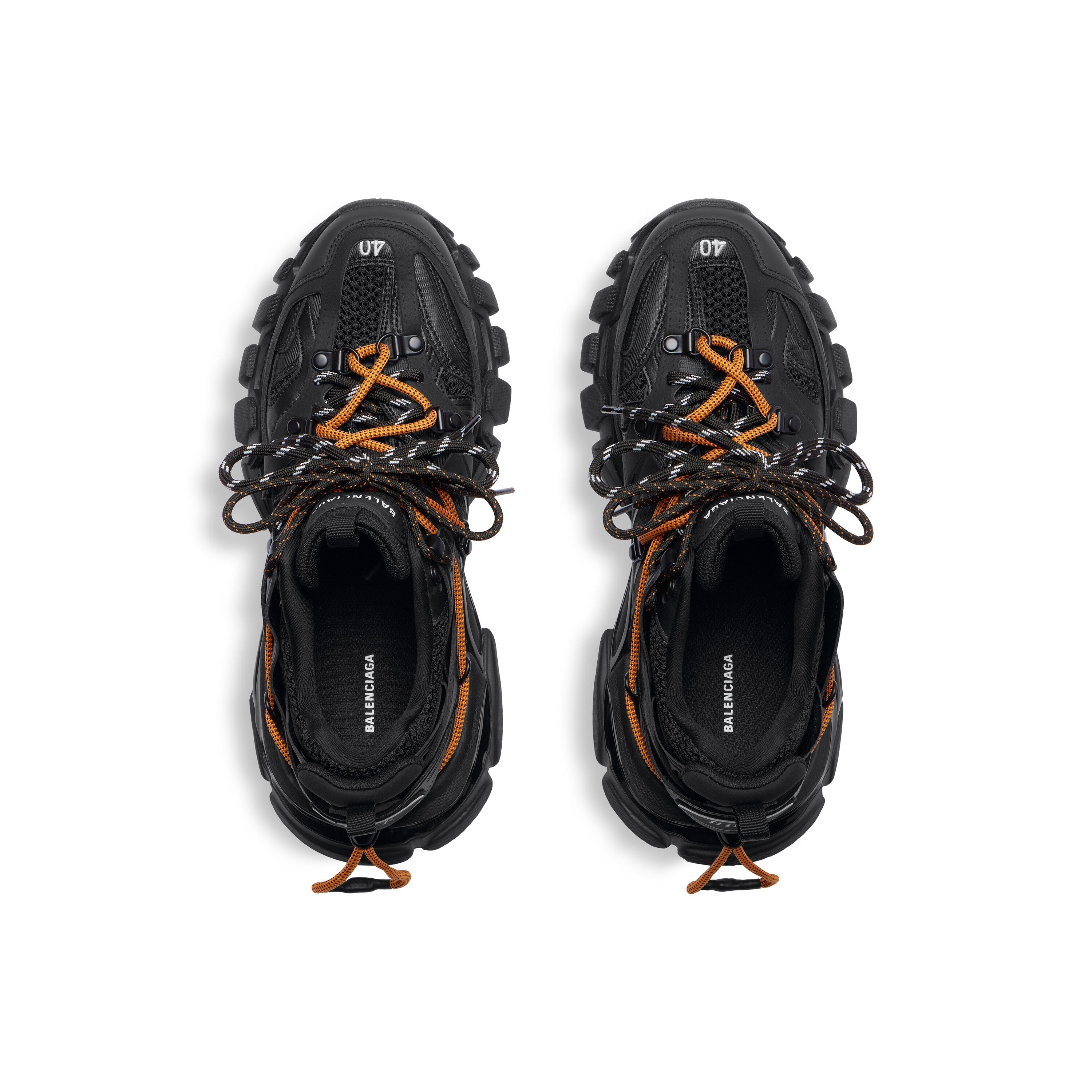 Balanciaga Track Met Veters Zwart En Oranje