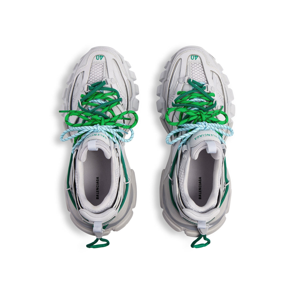 Balanciaga Track Grijs Met Veters Groen en Blauw
