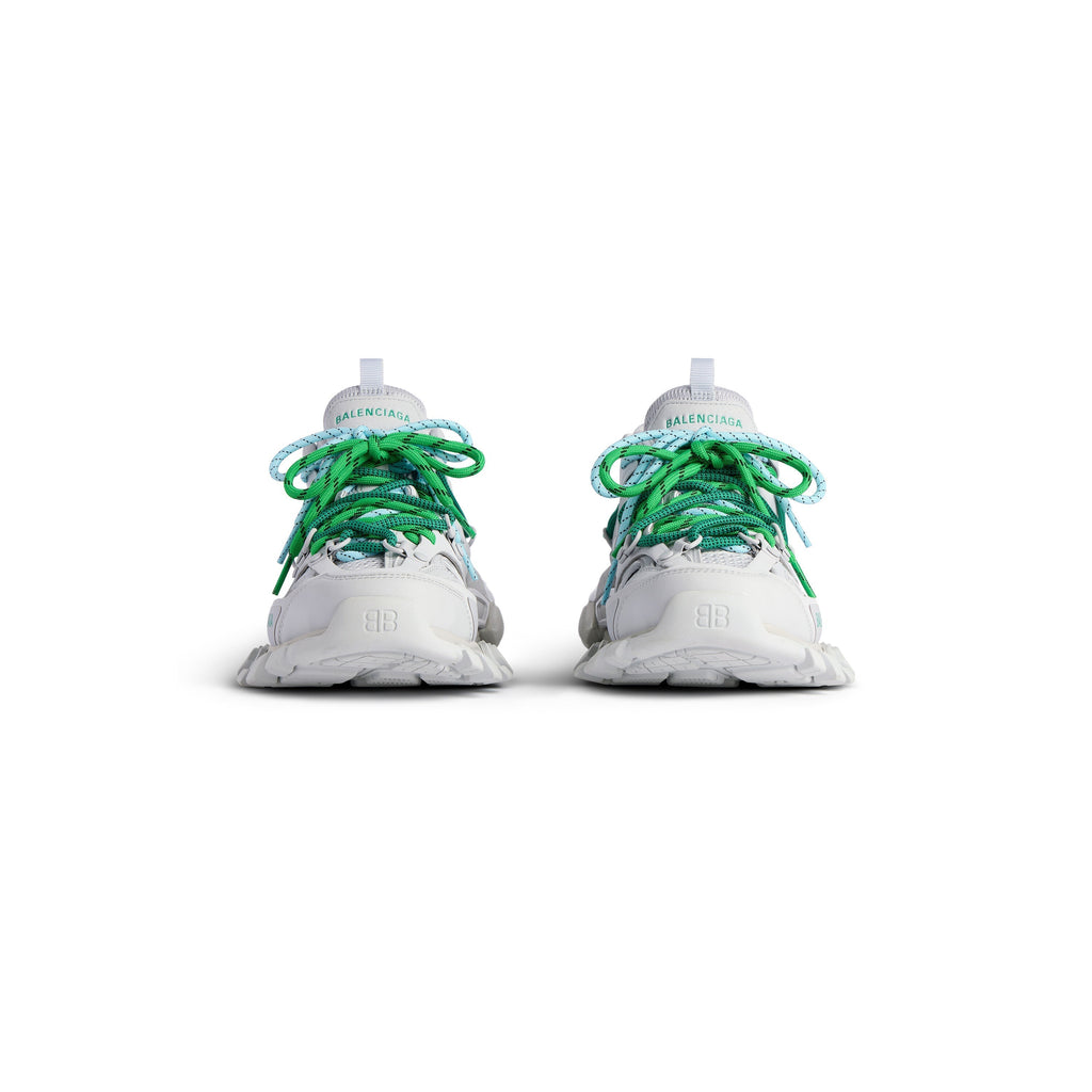 Balanciaga Track Grijs Met Veters Groen en Blauw