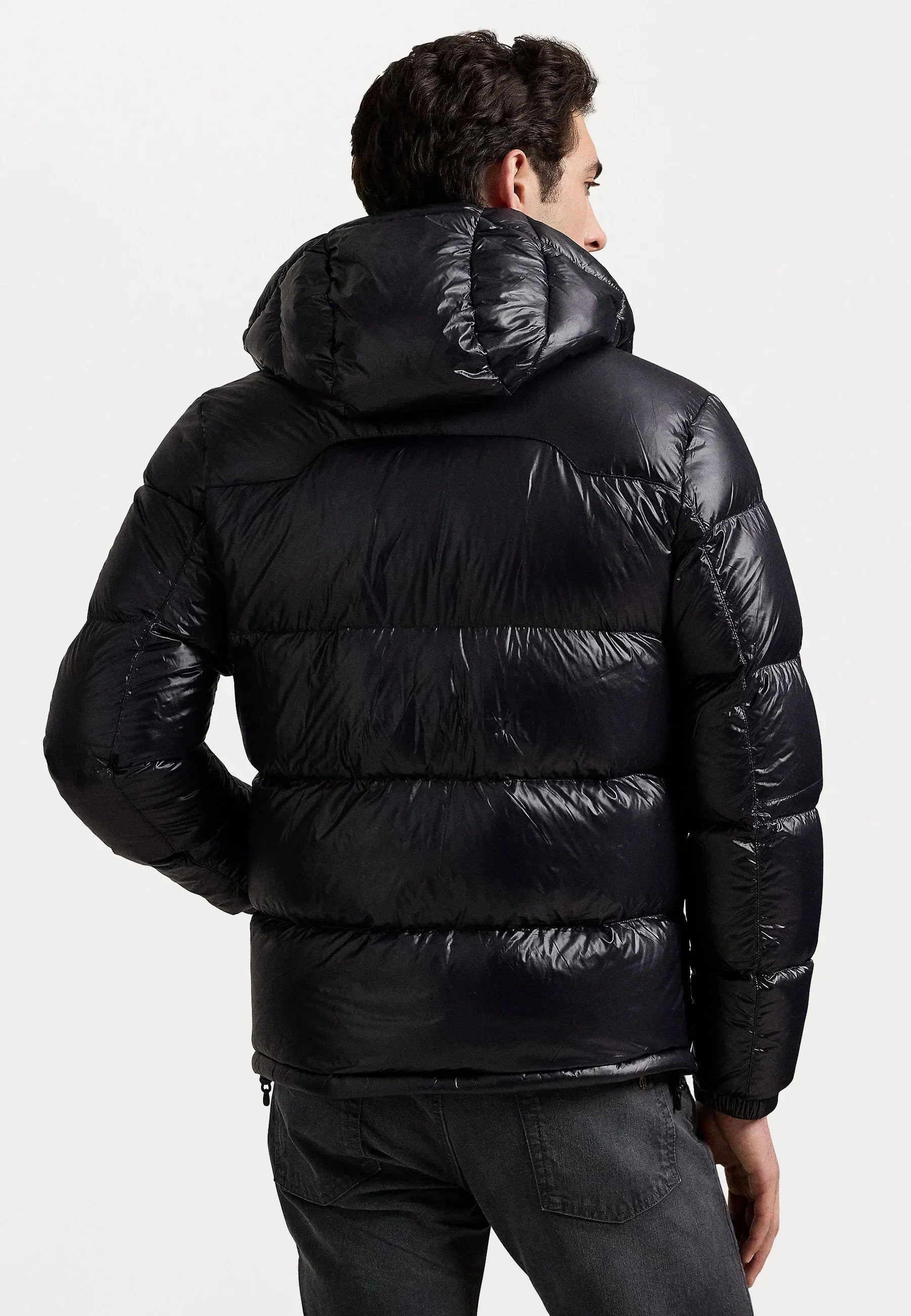 Donsjas Ralph Lauren Puffer Zwart Brillante