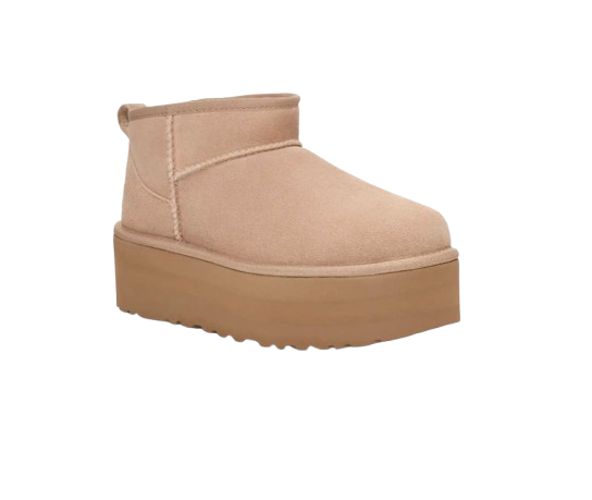 UGG Botte Klassiek Ultra Mini met plateforme Beige