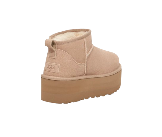 UGG Botte Klassiek Ultra Mini met plateforme Beige