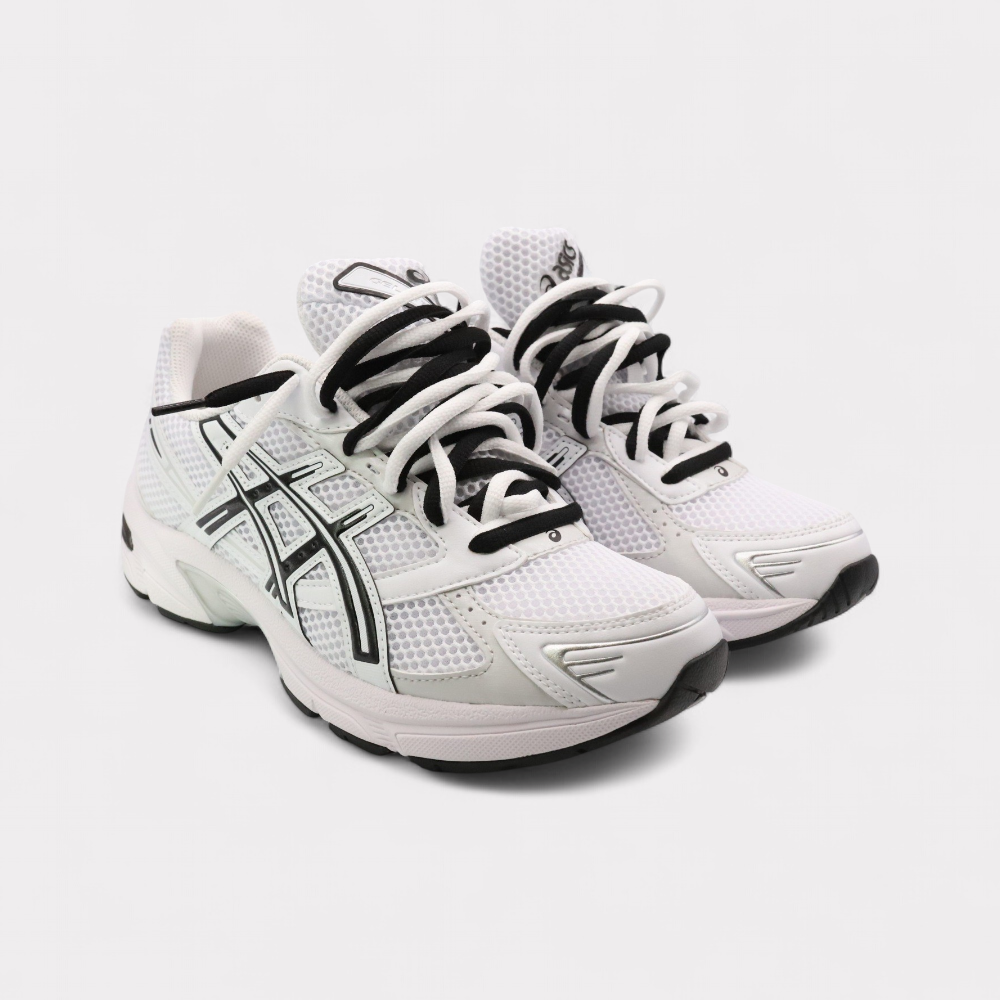 GEL-1130 Wit Zwart - Dubbel Veters