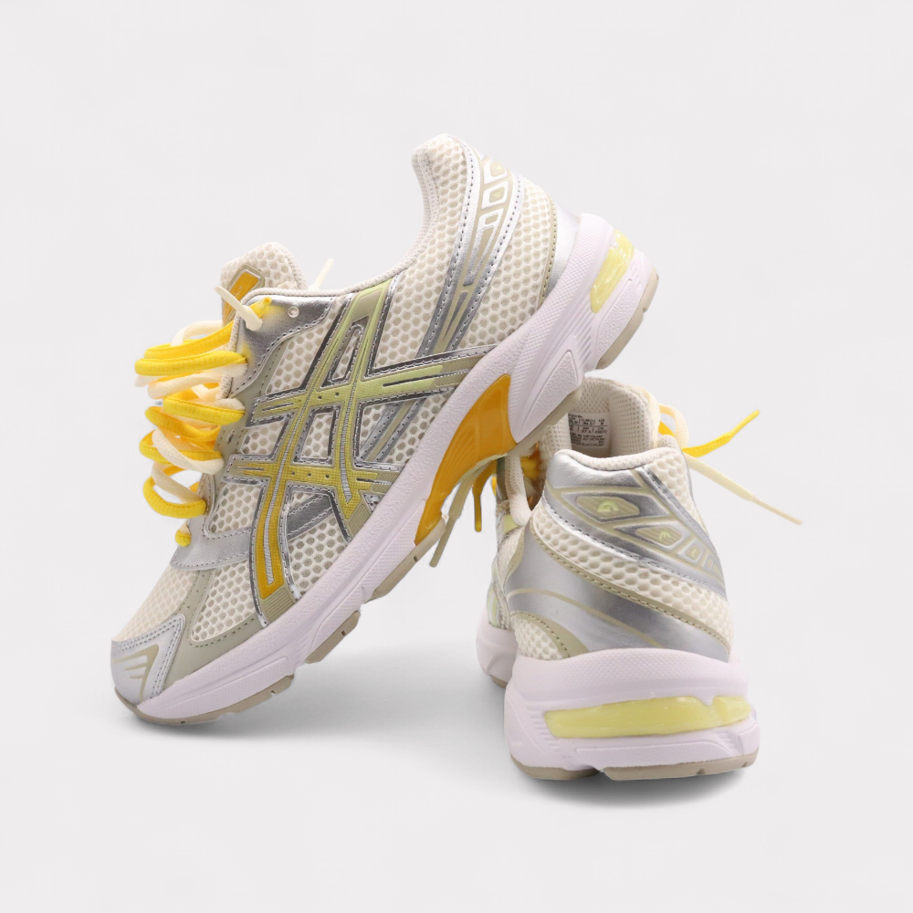 GEL-1130 Zilver Geel - Dubbel Veters