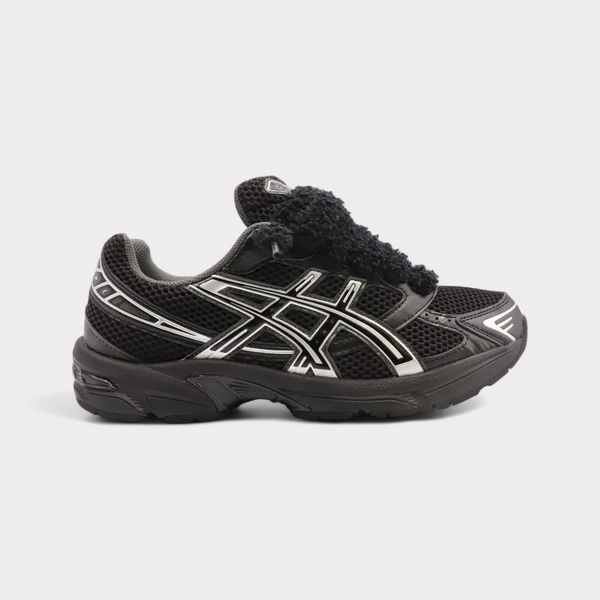 GEL-1130 Zwart Puur Zilver - Fluffy Veters Zwart