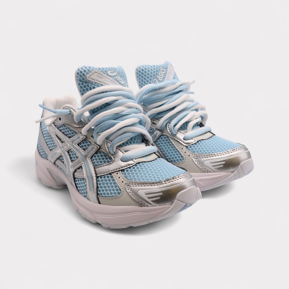 GEL-1130 Denim Puur Zilver - Dubbel Veters