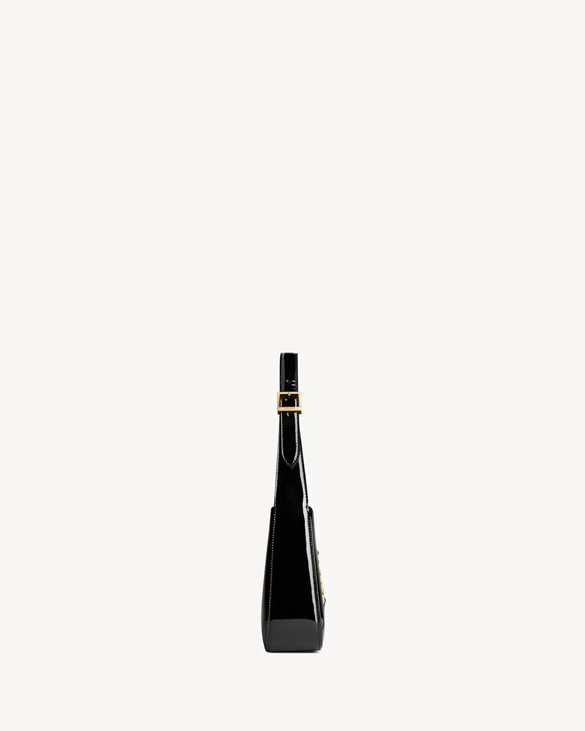 YSL - le 5 met 7 in leer verni zwart