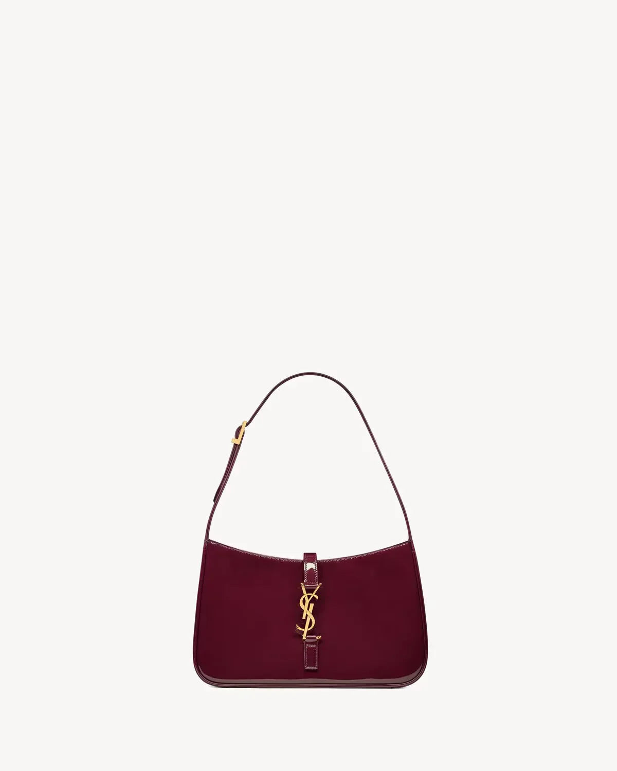 YSL - le 5 met 7 in leer verni Rood