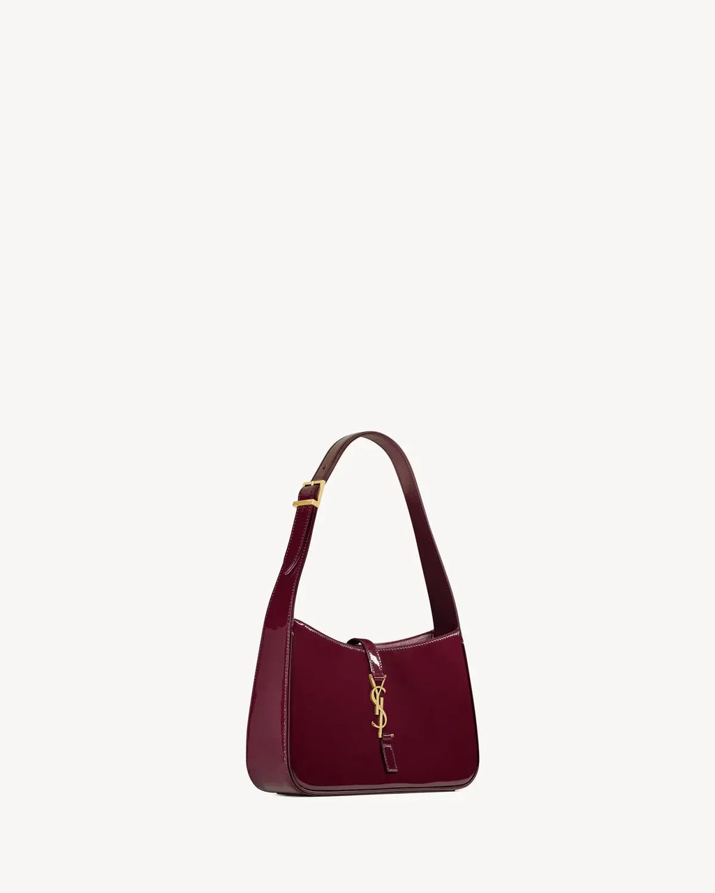 YSL - le 5 met 7 in leer verni Rood