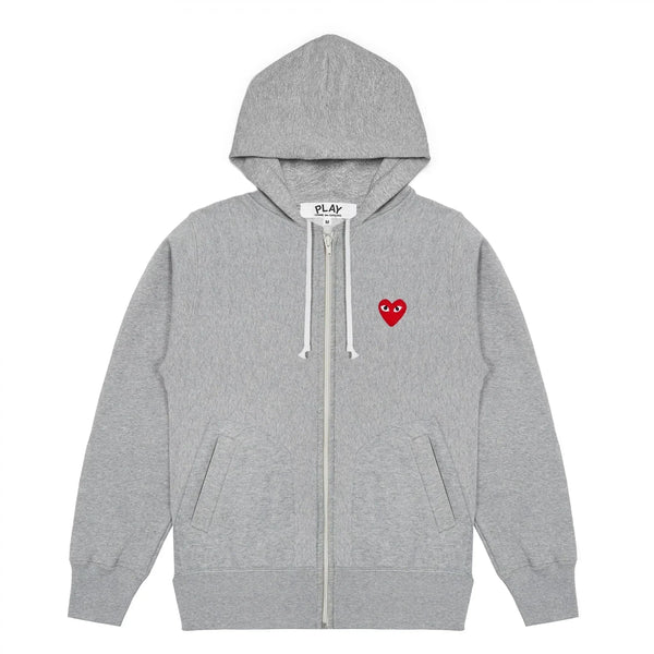 Sweater rits CDG Met Capuchon Grijs