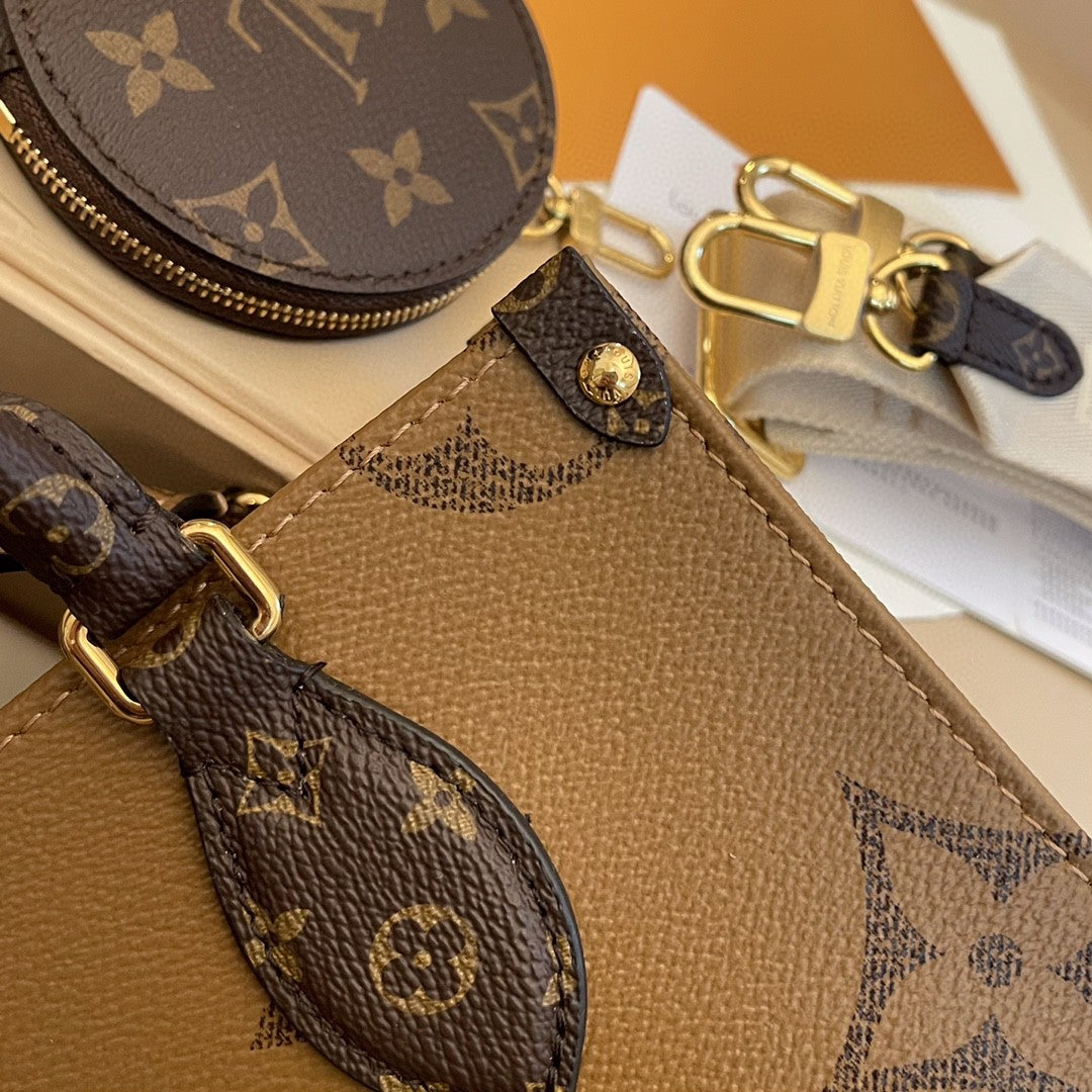 LV - Petit Cabas OnTheGo BB Maron dubbel