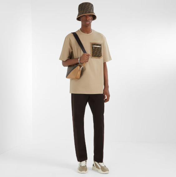 Fendi Chapeau in nylon FF Beige
