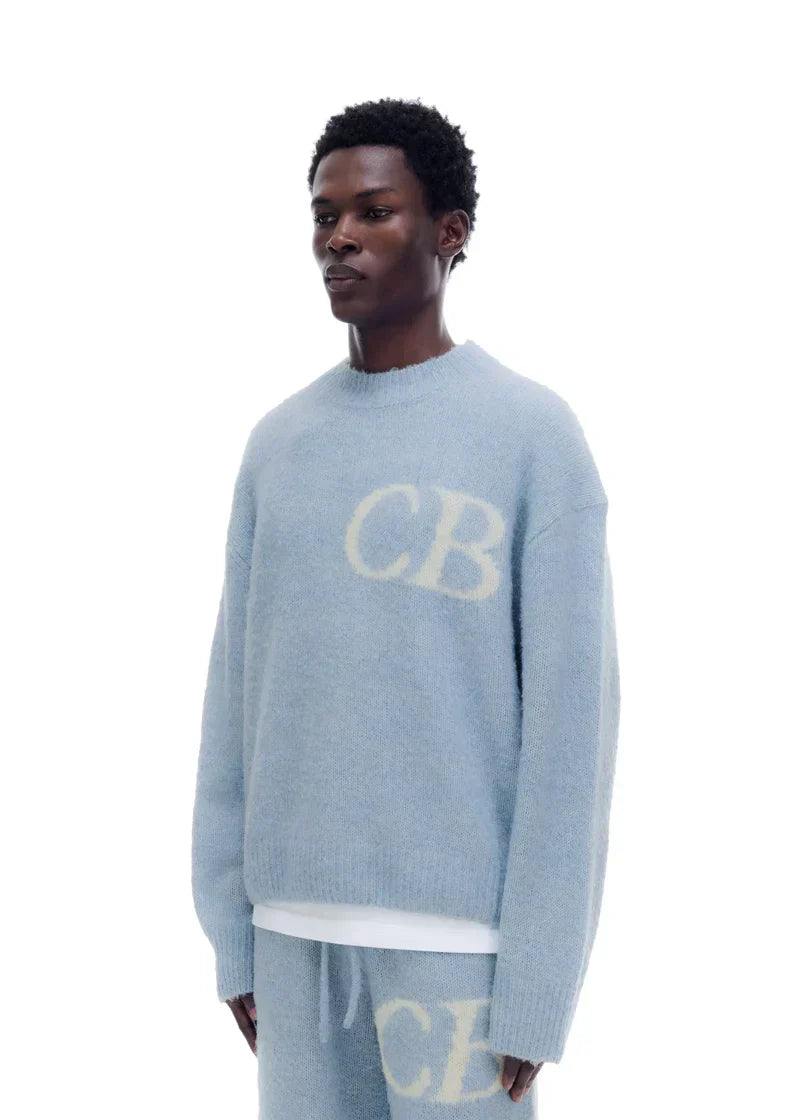 Trui CB Logo Knit Hemelsblauw