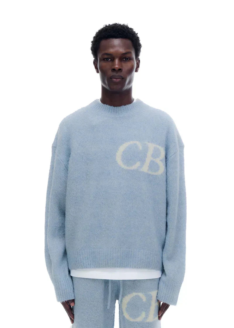 Trui CB Logo Knit Hemelsblauw