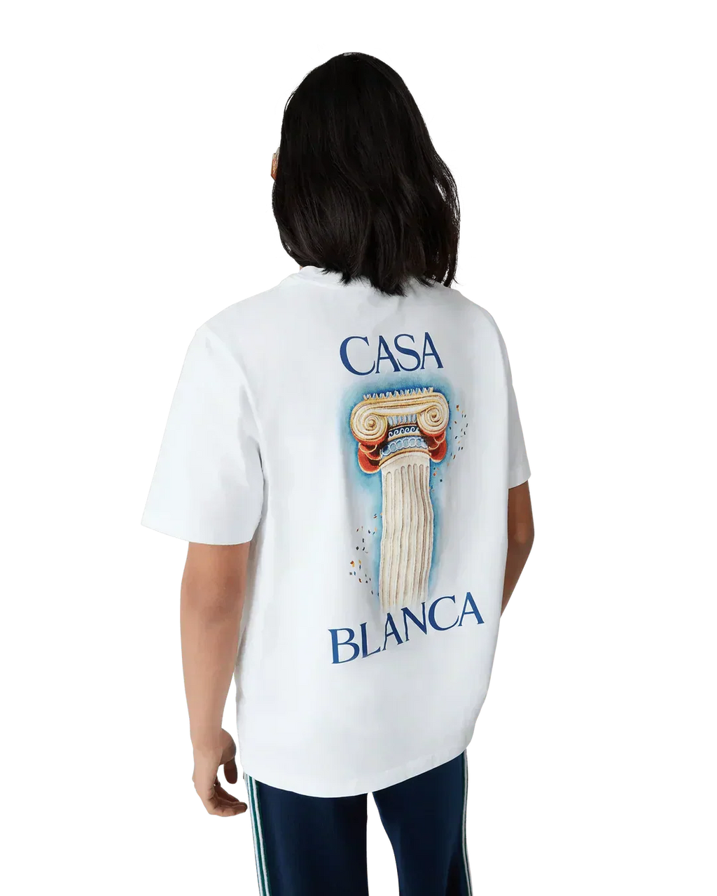 T-Shirt Casablanca La Colonne Wit