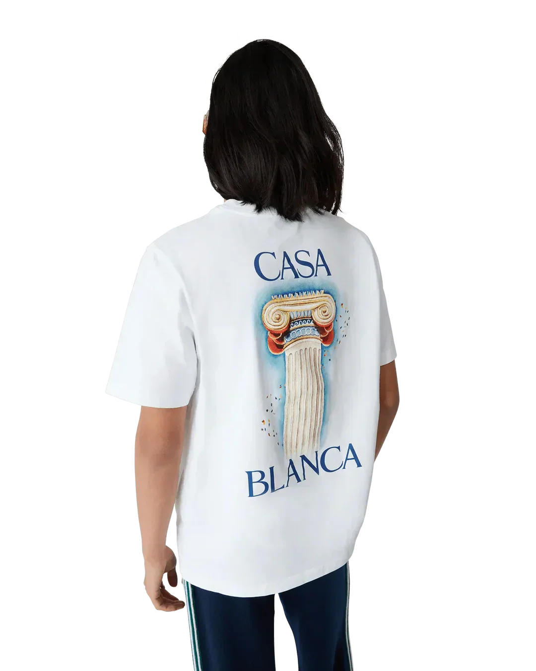 T-Shirt Casablanca La Colonne Wit