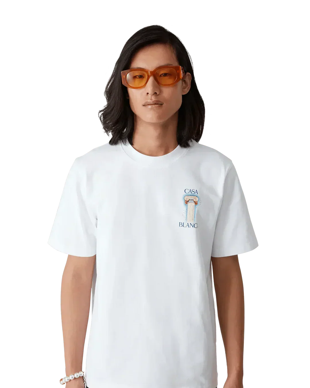 T-Shirt Casablanca La Colonne Wit